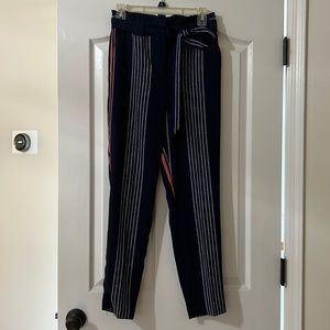 Express dress pants, navy with stripes